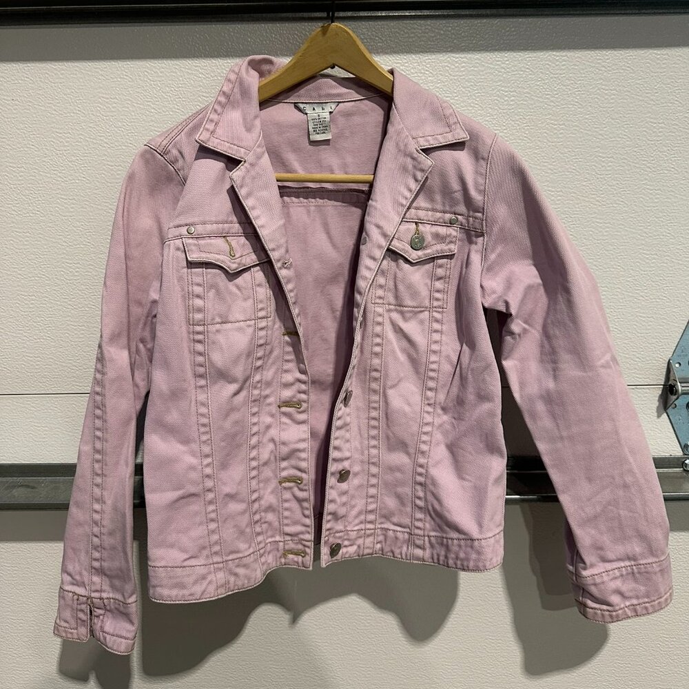 CAbi Size Small Blush Pink Cotton Denim Jacket